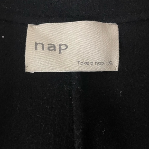 Nap Loungewear Double Breasted Wool Cashmere Coat XL Ornate Buttons Missing Belt - Picture 4 of 13